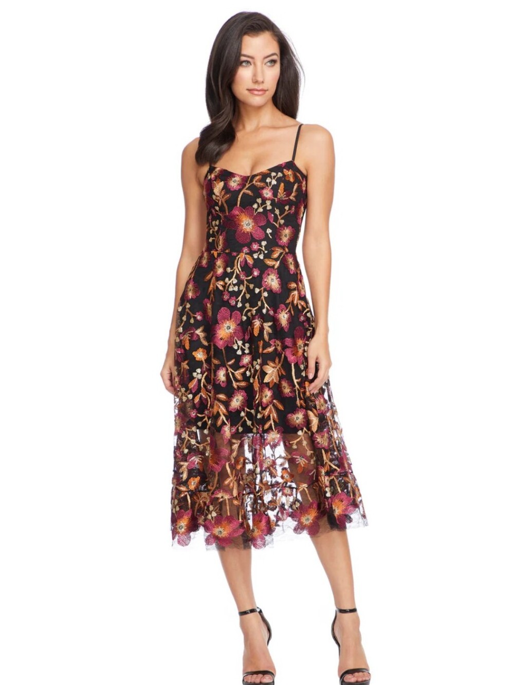 Dress The Population Uma Plumeria Embroidery Dress